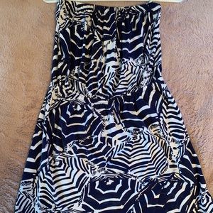 Lilly Pulitzer strapless navy/white short dress